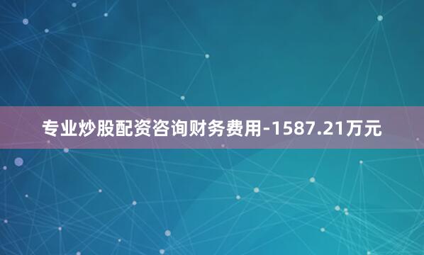 专业炒股配资咨询财务费用-1587.21万元