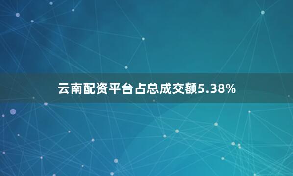 云南配资平台占总成交额5.38%