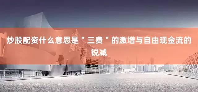 炒股配资什么意思是＂三费＂的激增与自由现金流的锐减